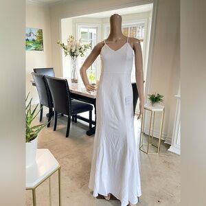 Lulus Elegant White Spaghetti Strap Dress Wedding dress